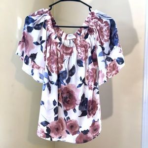 off the shoulder floral top